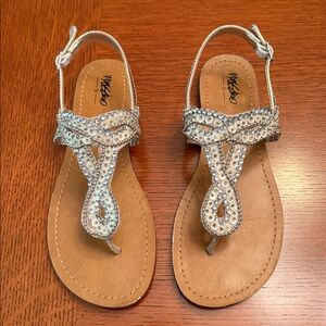 Mossimo Raegan Beaded T-Strap Sandals